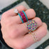 Pave Diamond Sweet Heart Signet Ring