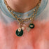 Malachite Sphere with Diamond Eye or Starburst Charm