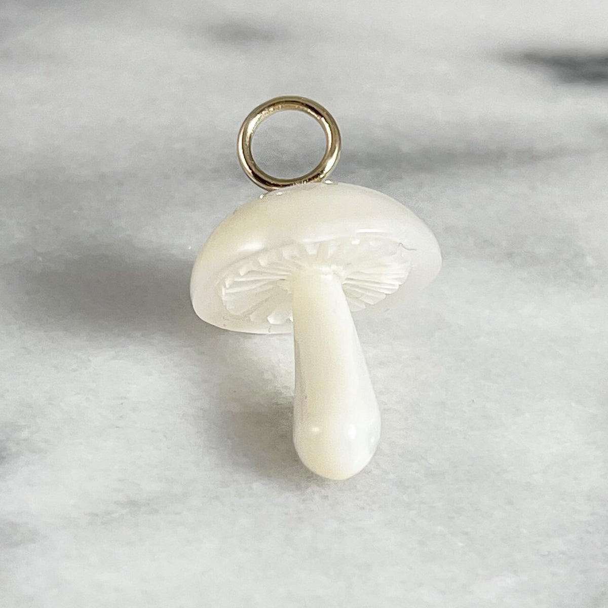 Hand carved mushroom charm