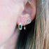 Emerald & Diamond Glam Huggie Hoop Earrings