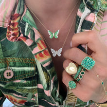 Cluster Diamond Butterfly Necklace