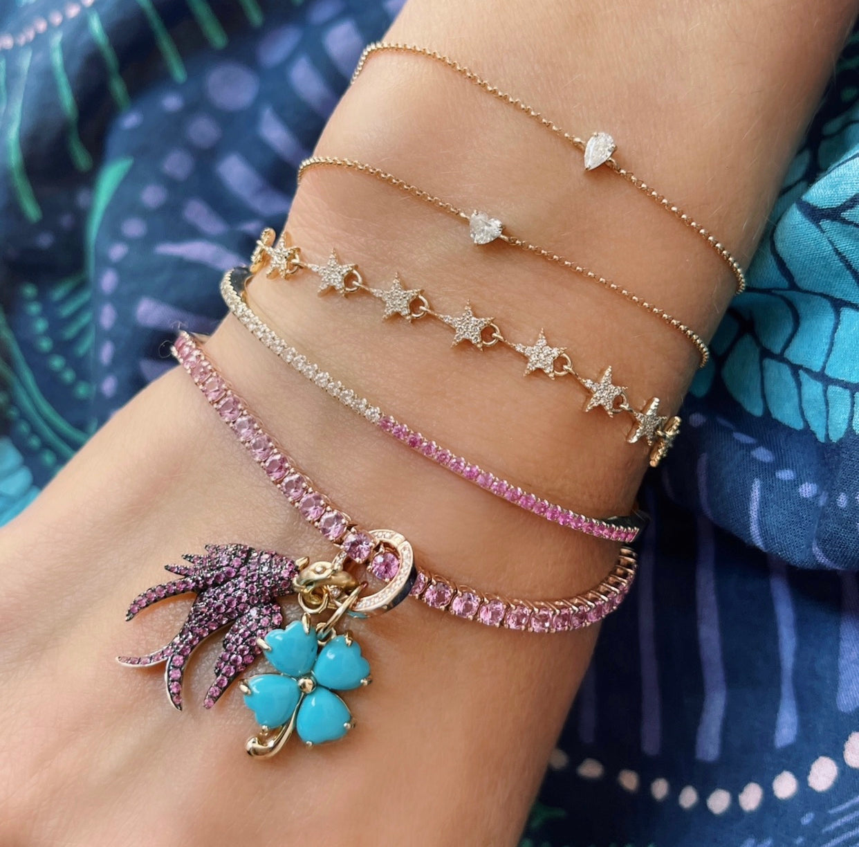 Semi Precious Small Birdie Charm
