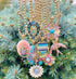 Rosa Emblem Gemstone and Enamel Pendant Charm