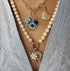 Semi Precious Lucky Hearts Clover Leaf Charm