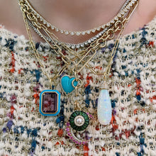 Emily Semiprecious Stone with Pearl & Diamond Pendant Charm