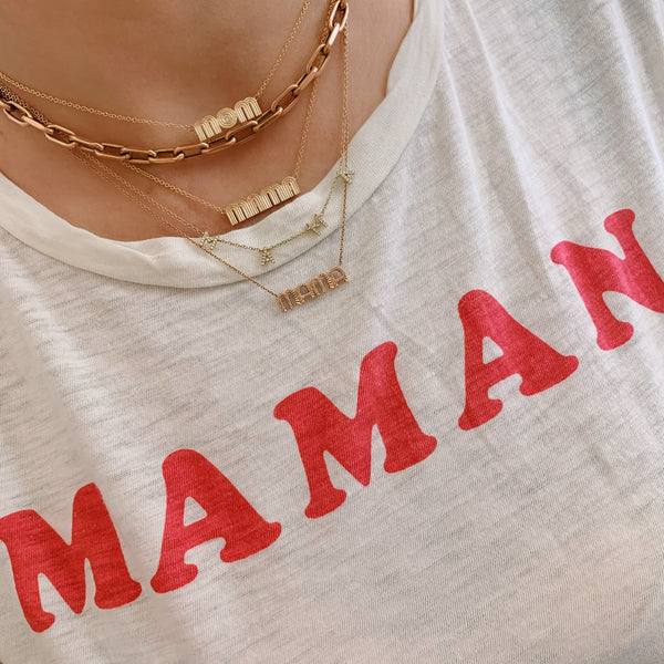 Mama Necklace In Rose Gold - Eliza Wills Jewellery