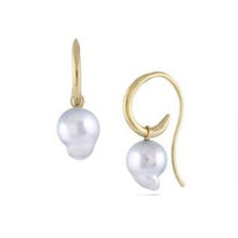 Akoya Baroque Pearl Charm Drop Earrings with Hook