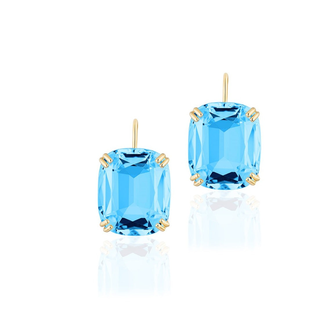 Gossip Jumbo Cushion Cut Wire Earrings