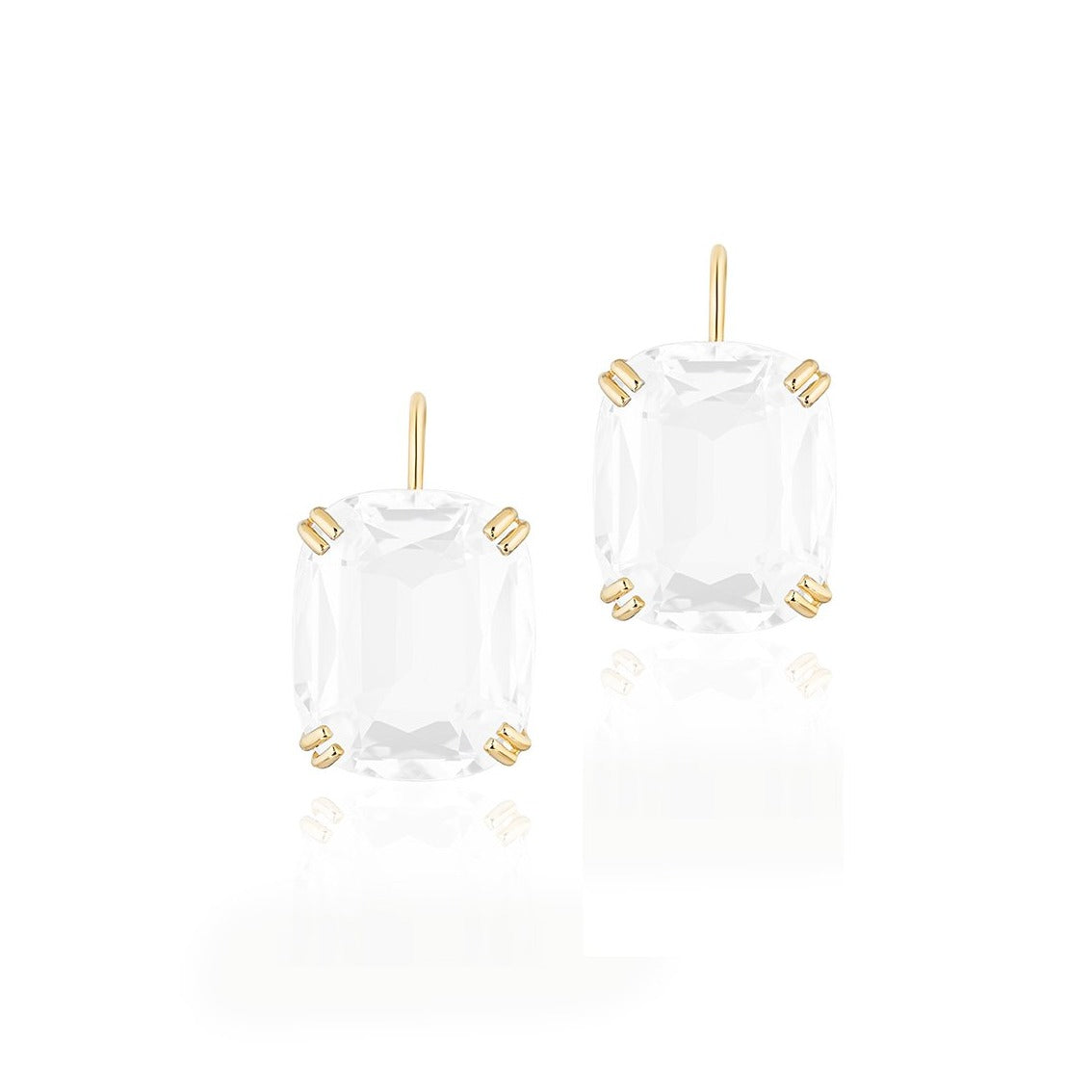 Gossip Jumbo Cushion Cut Wire Earrings