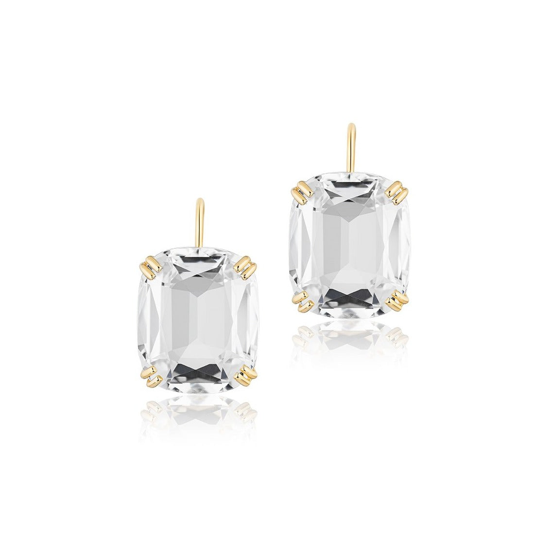 Gossip Jumbo Cushion Cut Wire Earrings