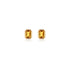 Manhattan Emerald Cut with Gold Frame Stud Earrings