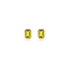 Manhattan Emerald Cut with Gold Frame Stud Earrings