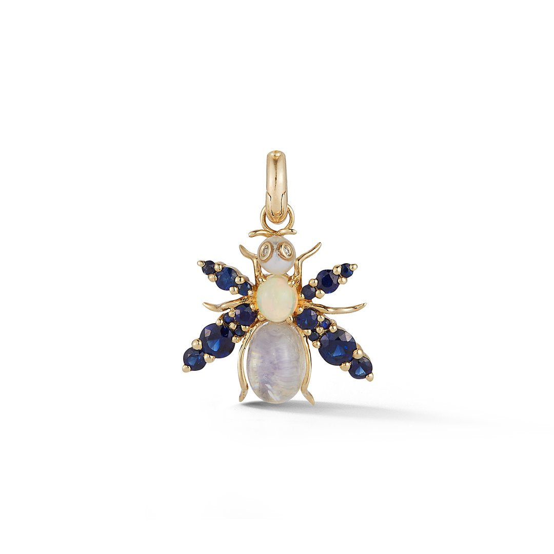 Gemstone Bee Charm Pendant