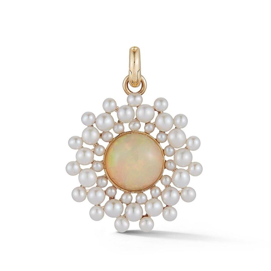 Juliet Semi Precious Pearl Cluster Pendant Charm