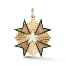 Emmeline Gemstone and Enamel Star Medal Pendant Charm