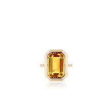 Manhattan Emerald Cut with Gold Frame Ring