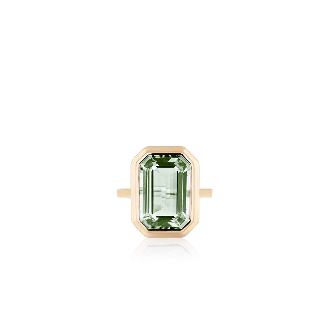 Manhattan Emerald Cut with Gold Frame Ring
