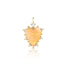 Australian Opal Heart Pendant with Diamond Frame