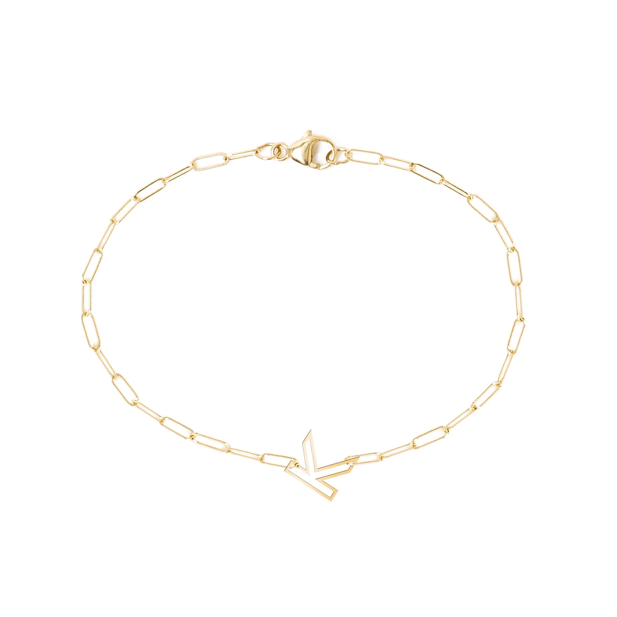 Single Chain Letter Bracelet