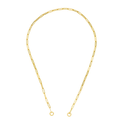 Open Front Paperclip Link Chain Necklace