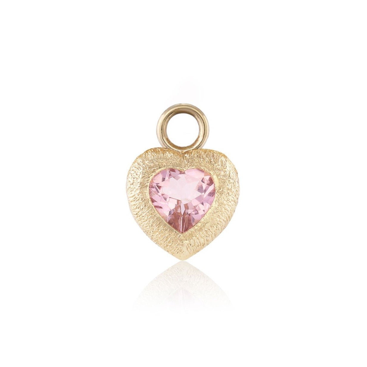 Melly Pink or Green Tourmaline Heart Charm