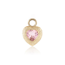 Melly Pink or Green Tourmaline Heart Charm