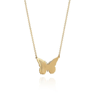 Small High Polish Butterfly Necklace
