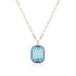 Melange Emerald Cut Statement Pendant Necklace