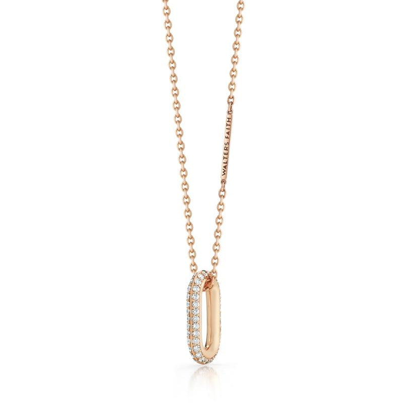 Saxon All Diamond Pave Diamond Link Necklace