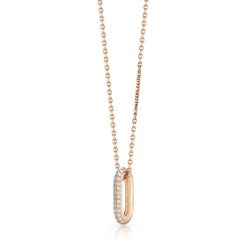 Saxon All Diamond Pave Diamond Link Necklace