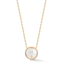 Small Bell Diamond & Rock Crystal Zodiac Pendant Necklace