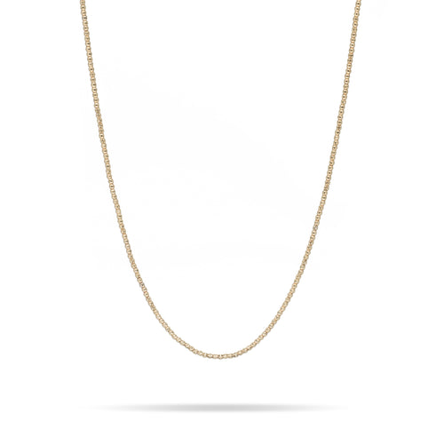 Diamond Cut Gold Bead Necklace