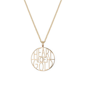 Heart of Gold Token Pendant Necklace
