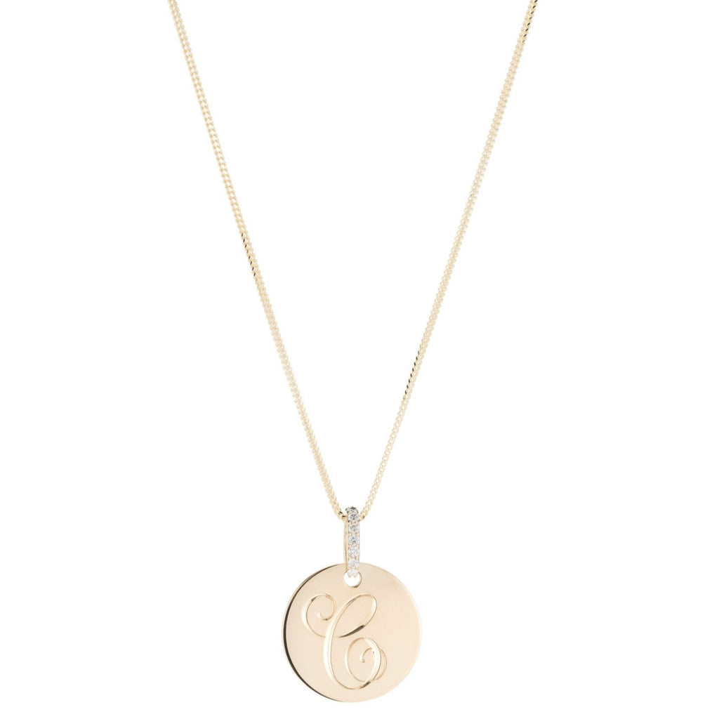 Orion Pave Circle Charm Necklace