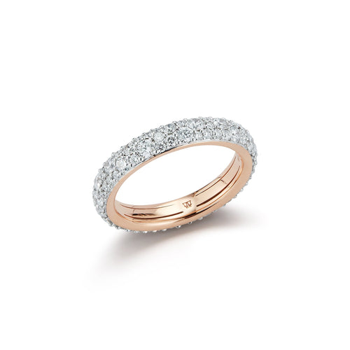 Rose Gold & Diamond Eternity Band Ring