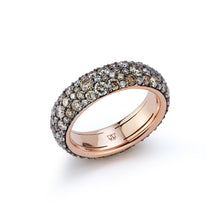 Gemstone or Champagne Diamond Eternity Band Ring