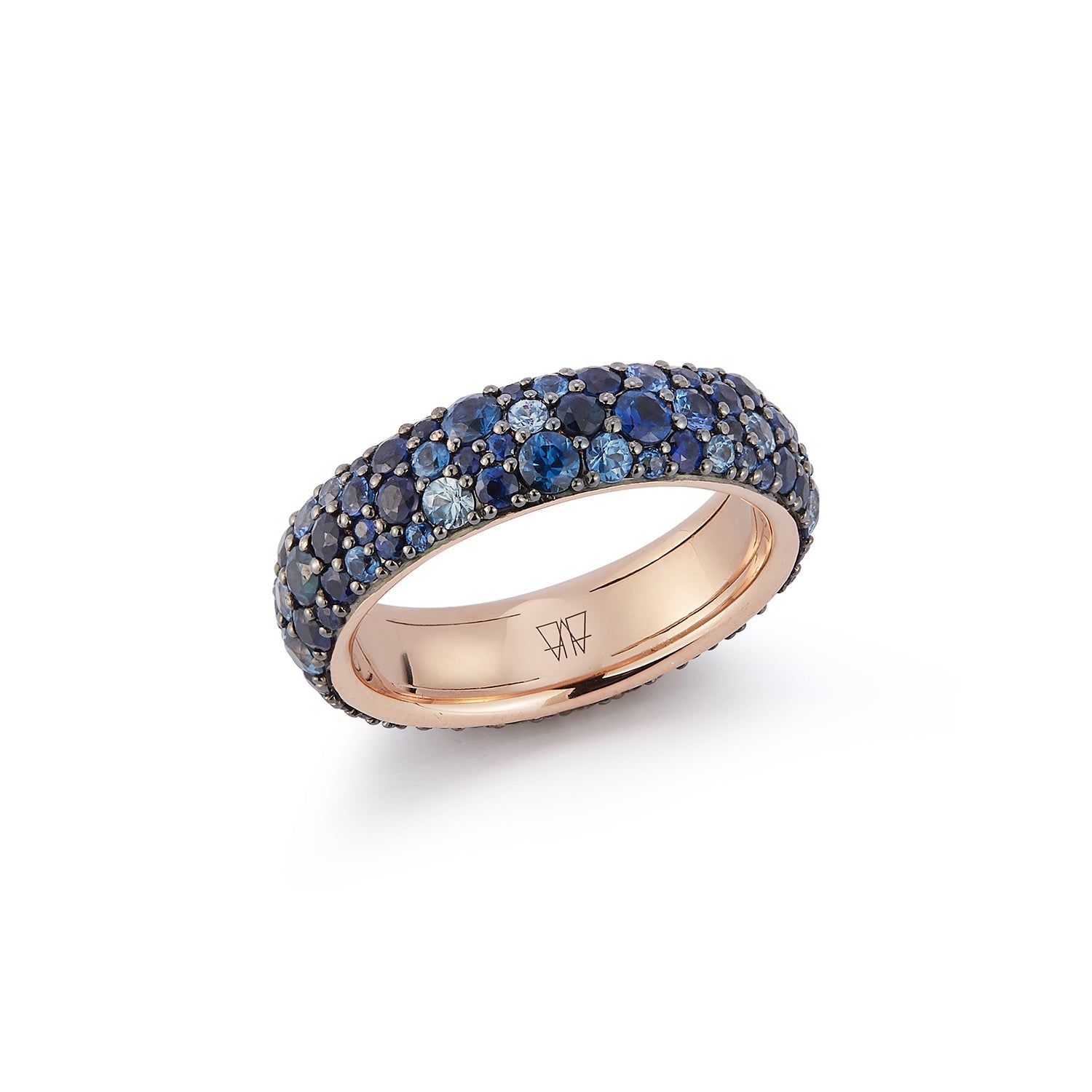 Gemstone or Champagne Diamond Eternity Band Ring
