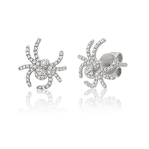 Mini Diamond Spider Stud Earrings