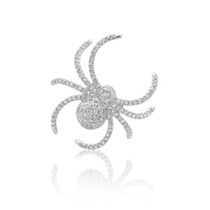 Large Single Diamond Spider Stud Earring