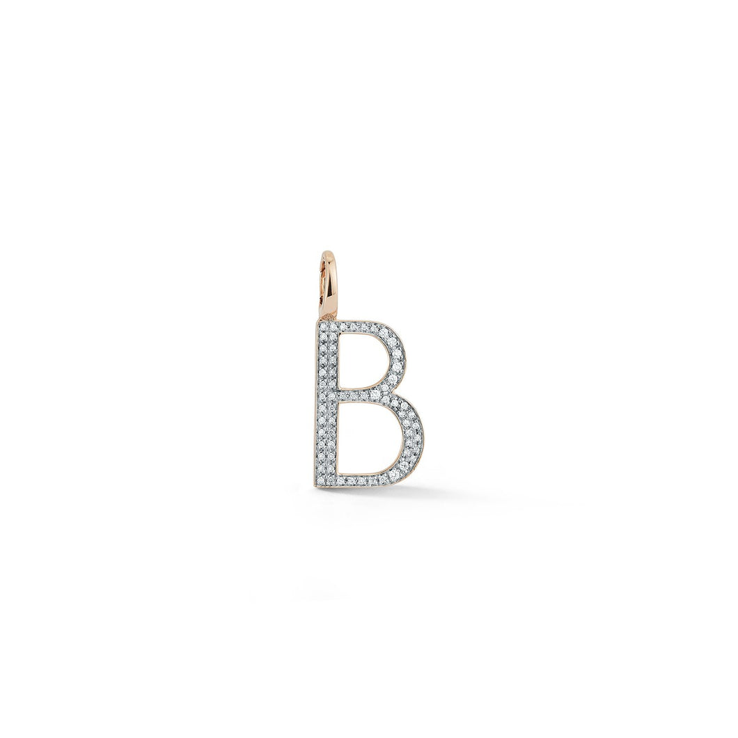 Woolf Diamond Initial & Number Charm