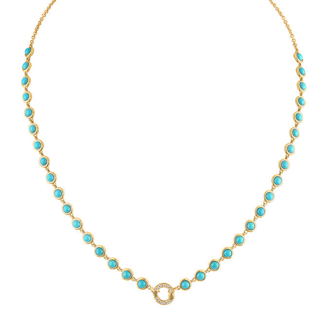 Gemstone or Diamond Closure Necklace