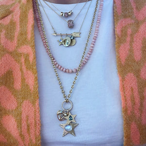 Pink Sapphire & Diamond Spenser BEAD PARTY Necklace