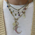 Diamond and Pearl Lucky Four Leaf Clover Charm