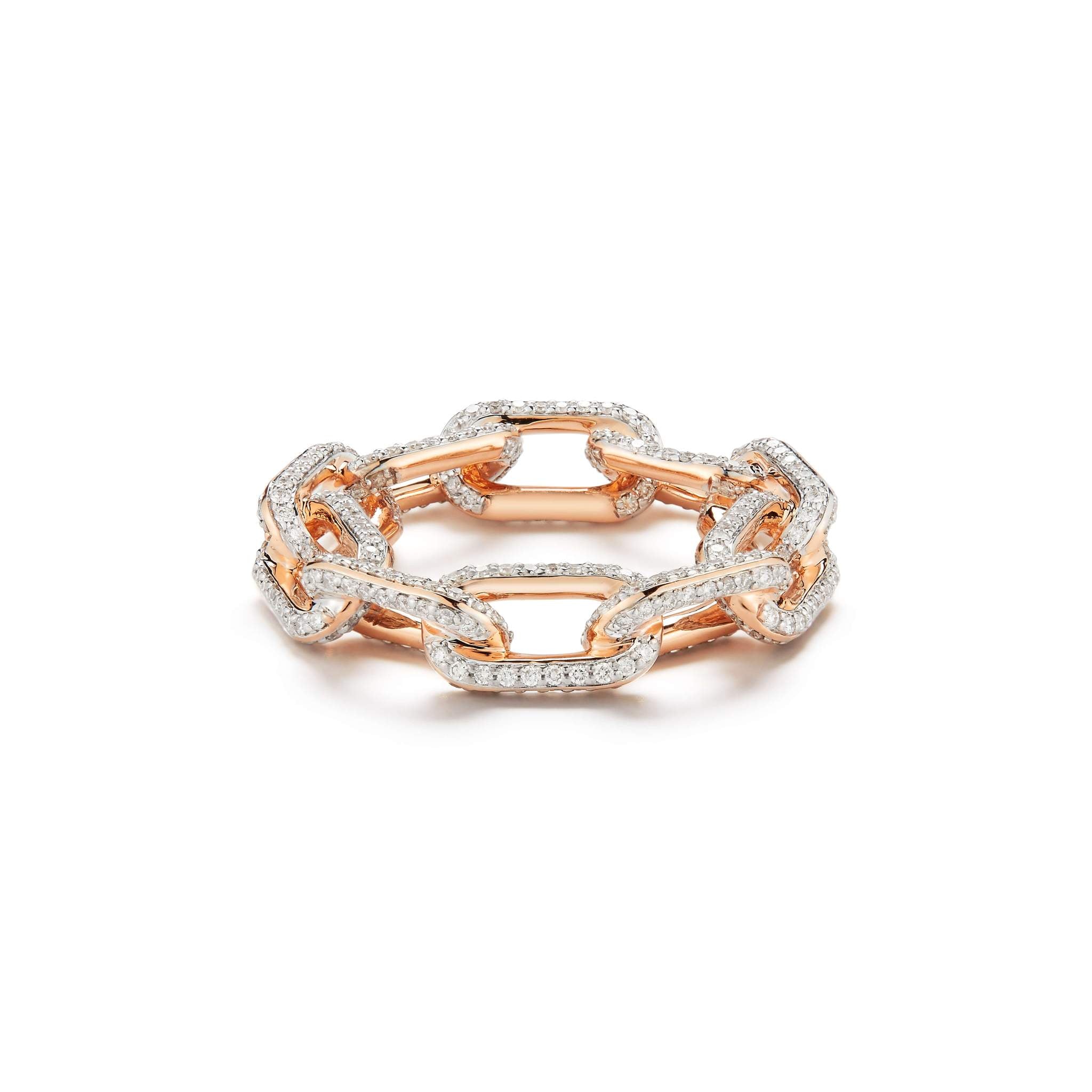 Saxon Diamond Large Chain Link Ring
