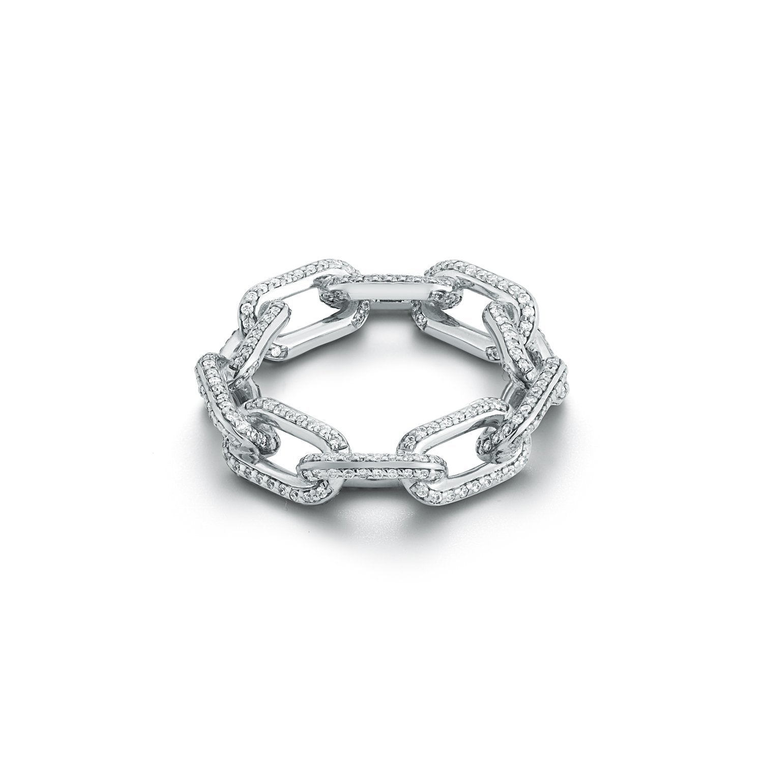 Saxon Diamond Large Chain Link Ring
