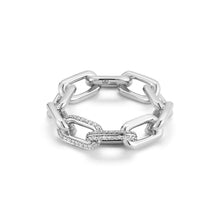 Saxon Double Diamond Large Chain Link Ring
