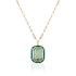Melange Emerald Cut Statement Pendant Necklace