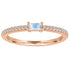 The Julia Birthstone Single Gemstone Baguette Stacking Ring