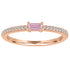 The Julia Birthstone Single Gemstone Baguette Stacking Ring