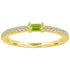 The Julia Birthstone Single Gemstone Baguette Stacking Ring